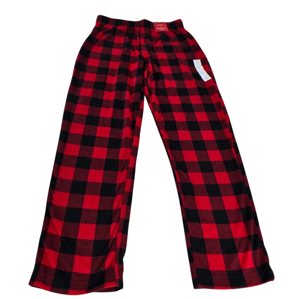 Wondershop Pajama Pants Men S Red Black Plaid Fleece Holiday Sleepwear New